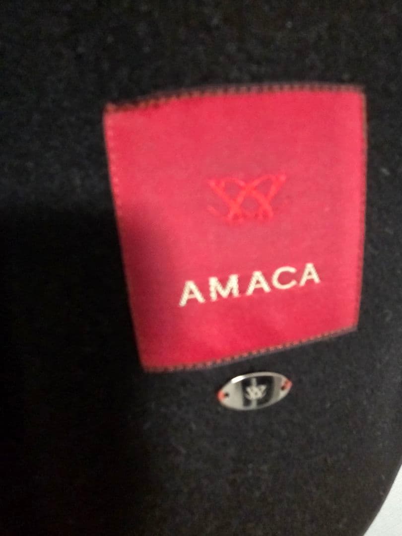 ★専用★極美品★1枚仕立て　黒 ロングコート　AMACA　(ブローチ非販売)