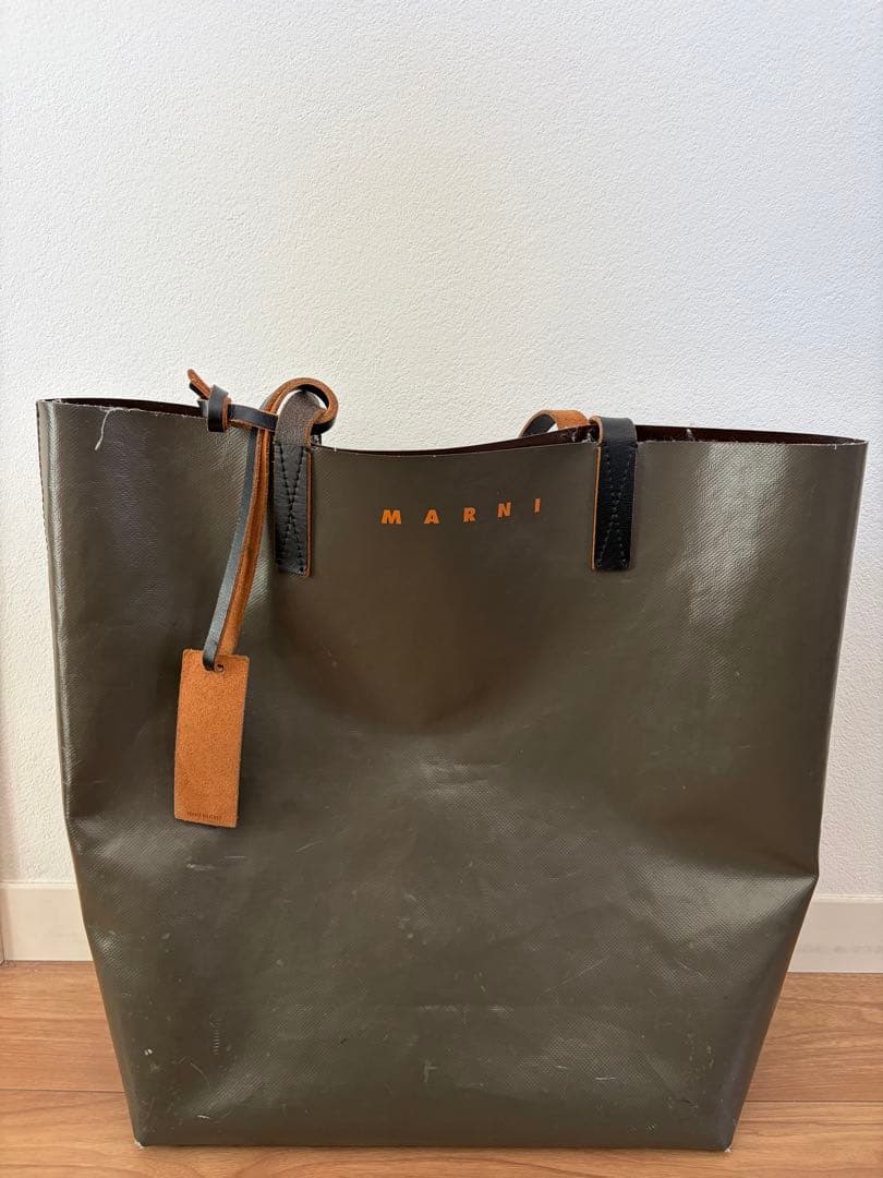 MARNI オリーブグリーン トートバッグ