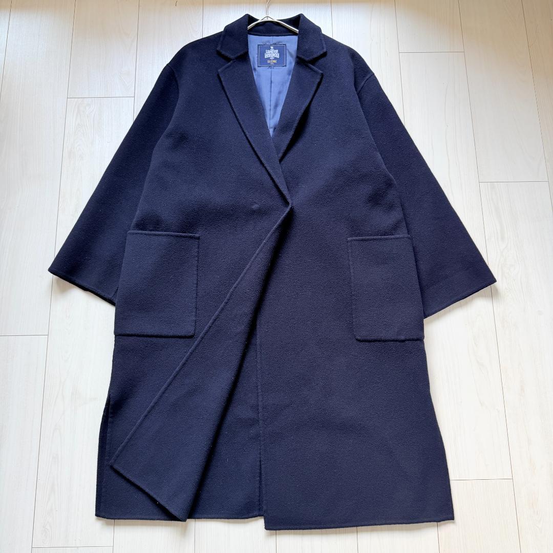 美品✨スローブイエナ　HAMILTONダブルフェイスウールロングコート　F