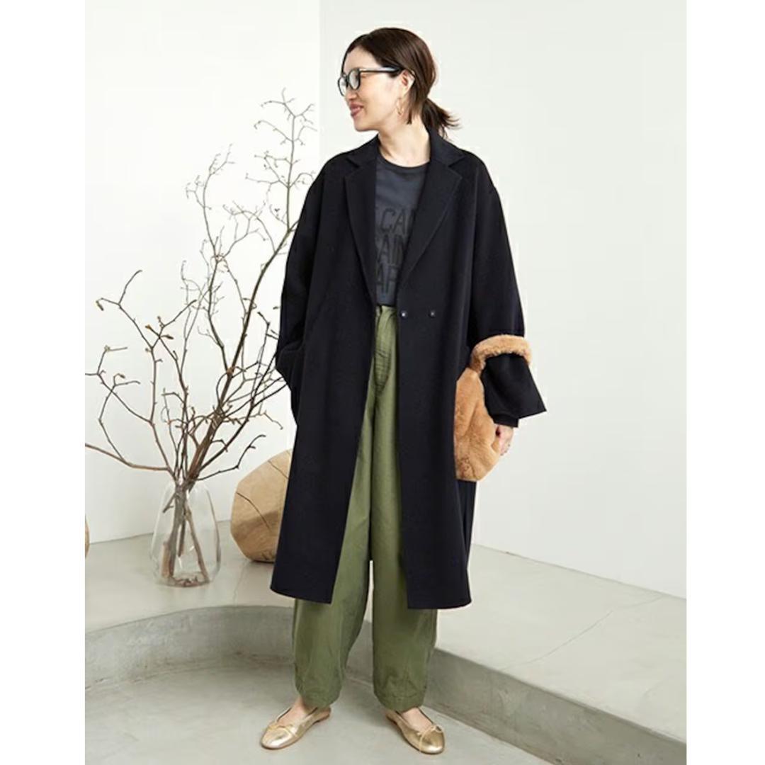 美品✨スローブイエナ　HAMILTONダブルフェイスウールロングコート　F