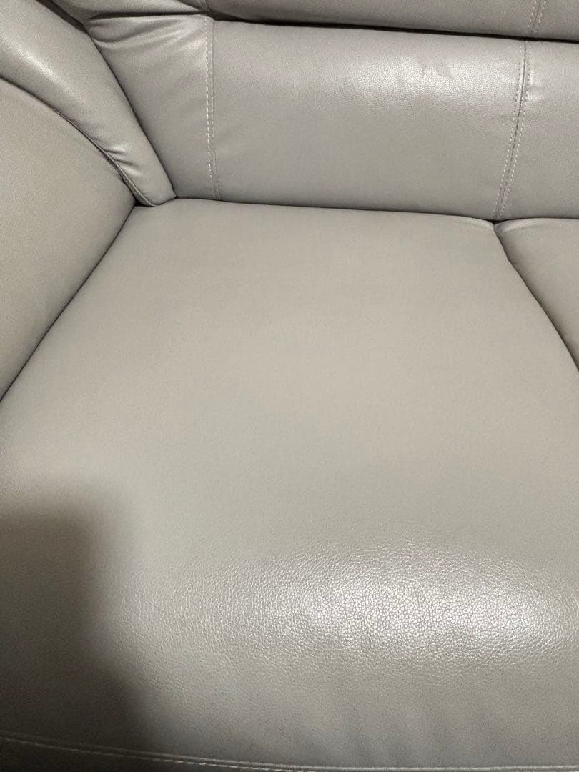 ソファ 2人掛け グレー 合皮 レザー 布製 二人掛け ローソファ Gino