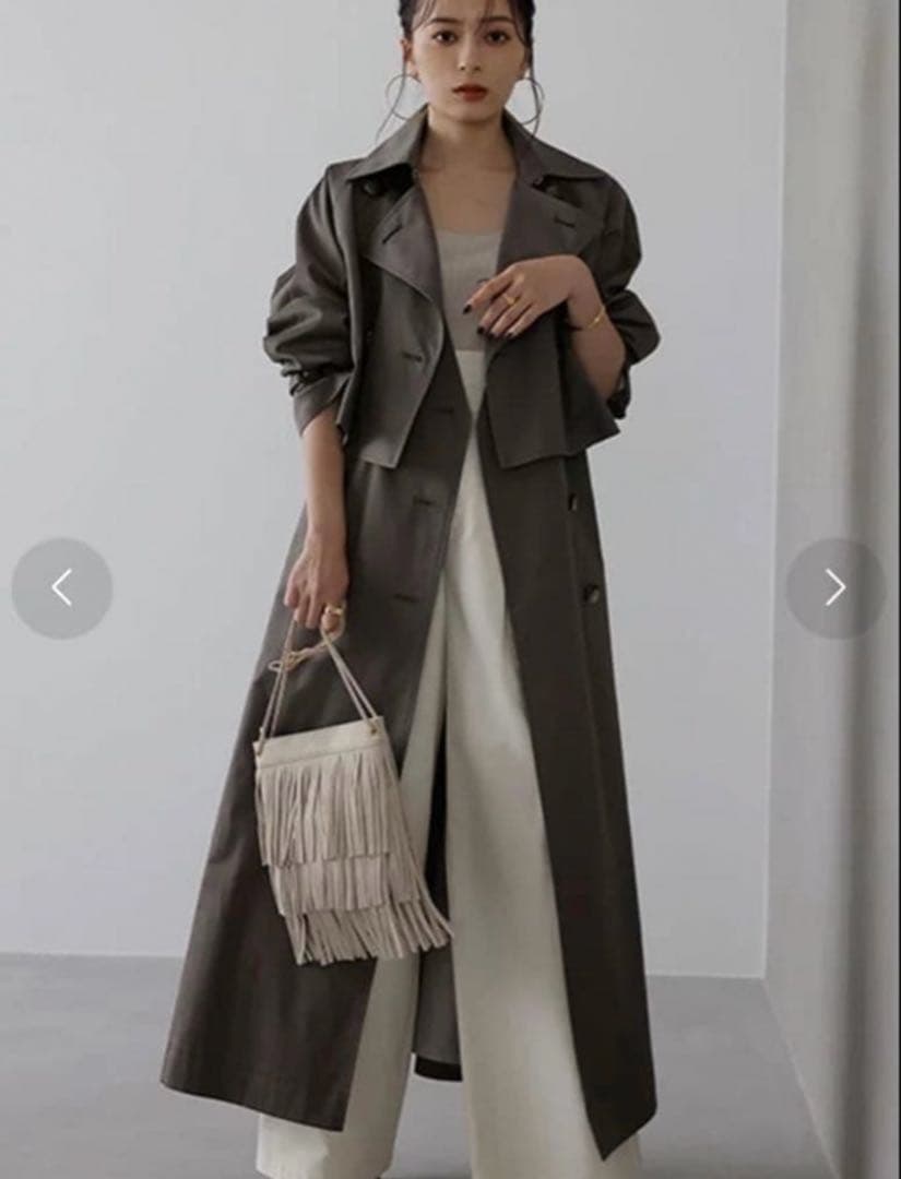 anuans 3wayトレンチコート　チャコールグレイ