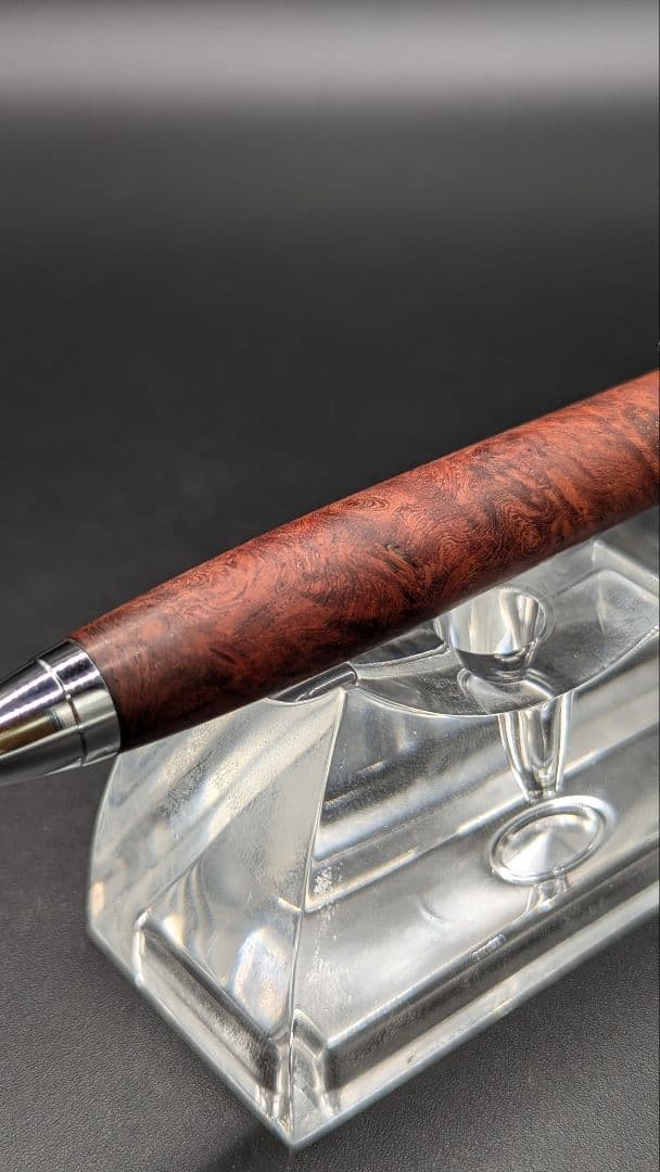 286ペン工房翌檜　本花梨　瘤杢　木軸シャーペン　木軸ボールペン