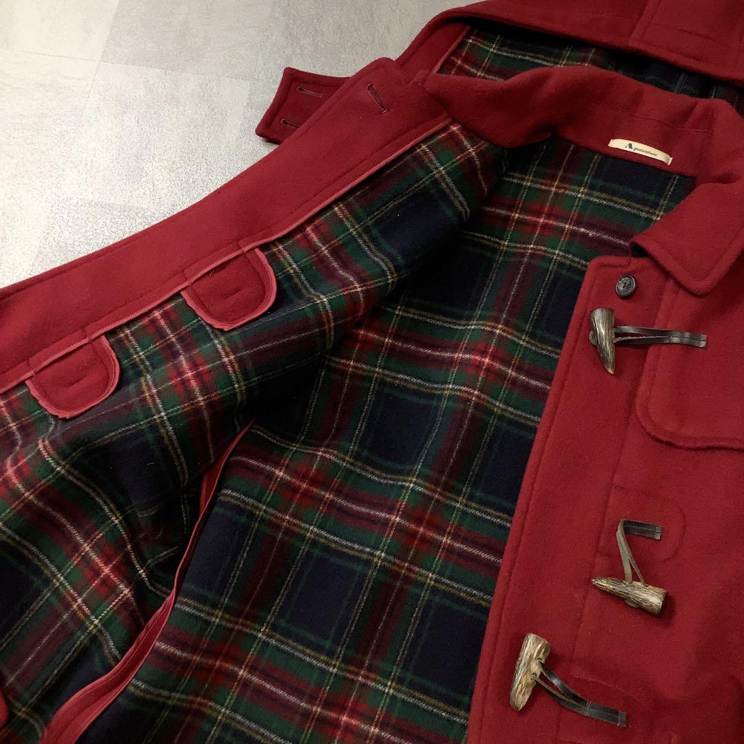 Aquascutum ウール ダッフル コート レッド