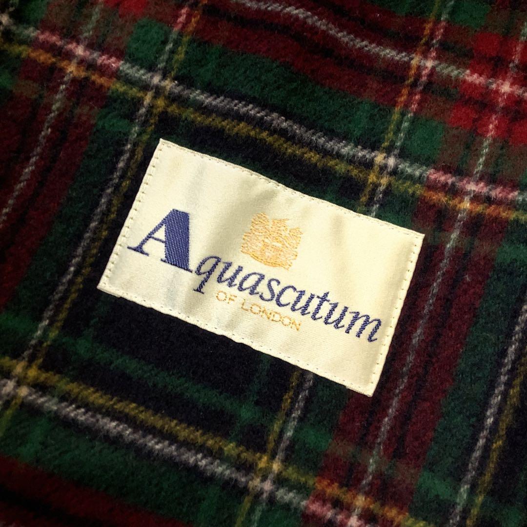 Aquascutum ウール ダッフル コート レッド