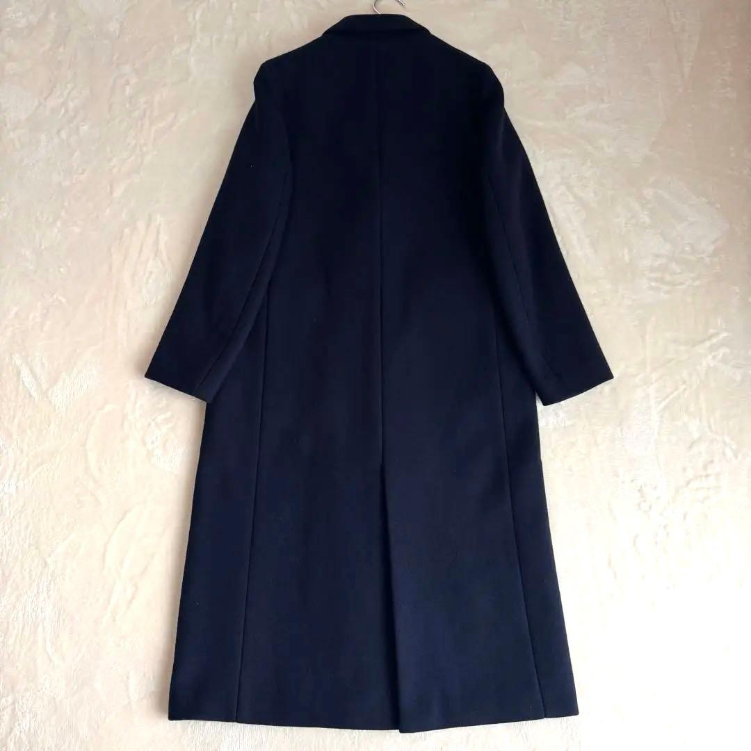 【極美品】YLEVE イレーヴ ウールロングチェスターコート ネイビー 日本製