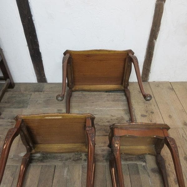 イギリス アンティーク 家具 ネストテーブル サイドテーブル 3台組 6779d