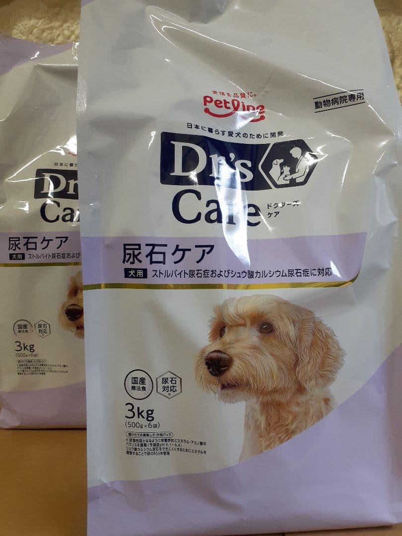 ぽん様ドクターズケア犬用療法食尿石ケア3kg×2袋
