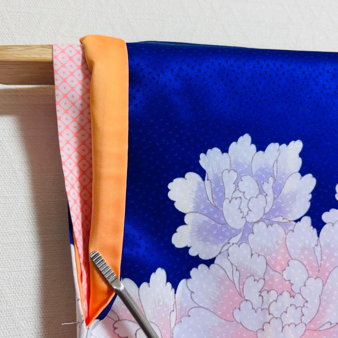 【女の子】 着物 襦袢 2点セット 草花模様 金駒刺繍入り 七五三 7歳