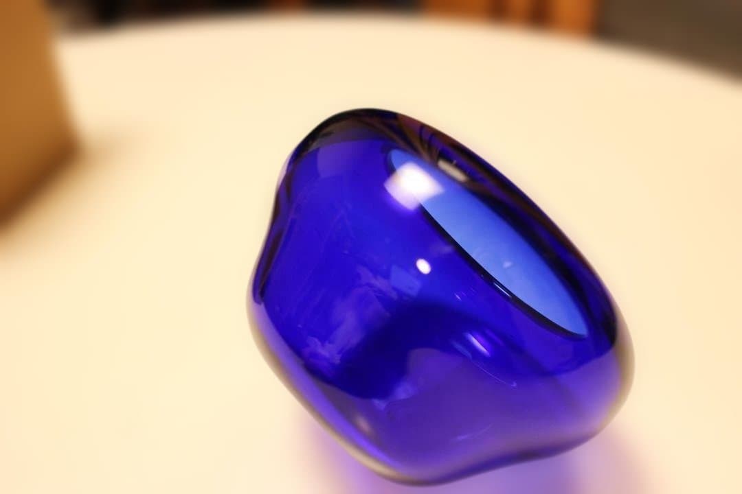 瑠璃香炉　ガラス香炉　ガラス工芸　建水