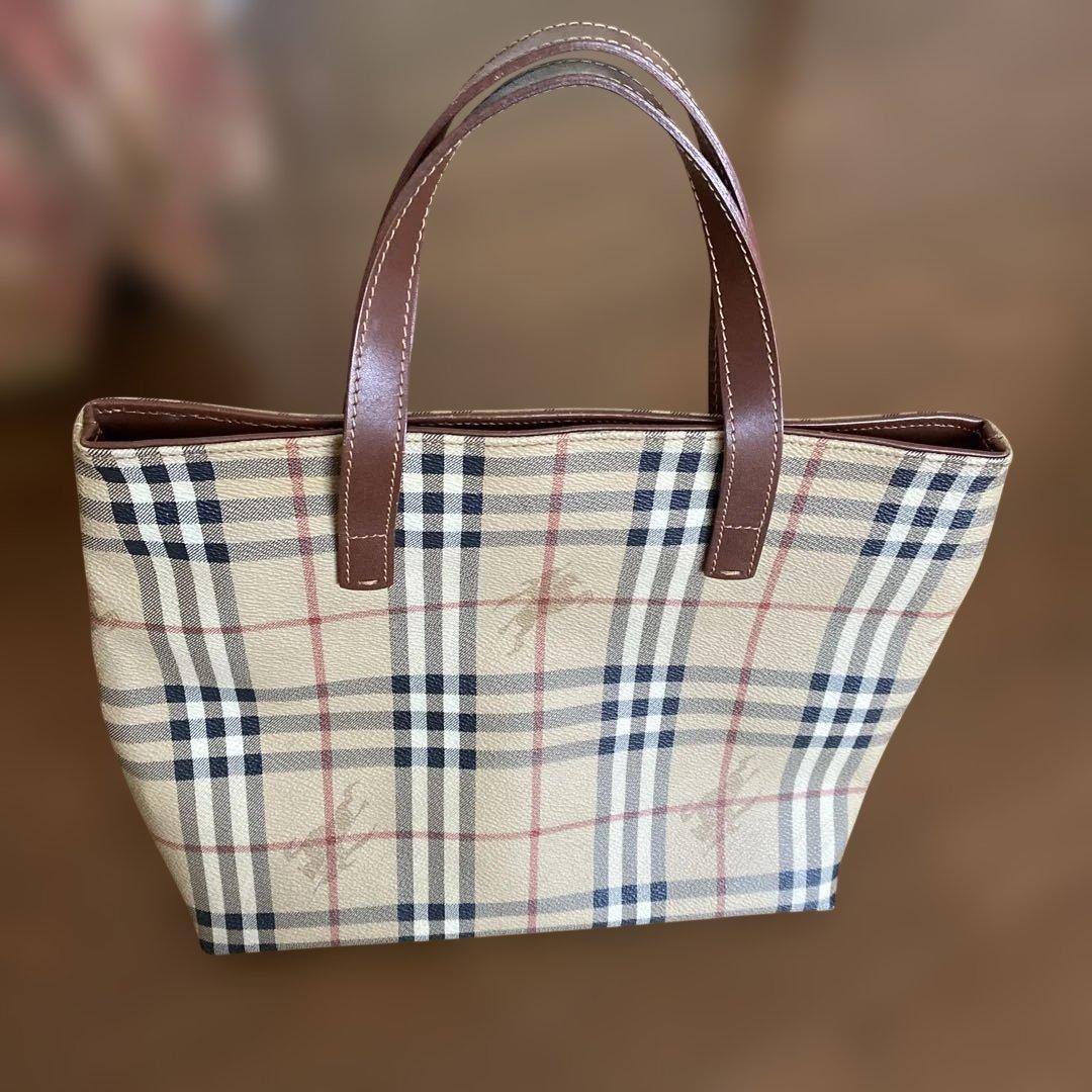 め*い様 美品　　バーバリーロンドン シャドーホース ノバチェック トートバッグ