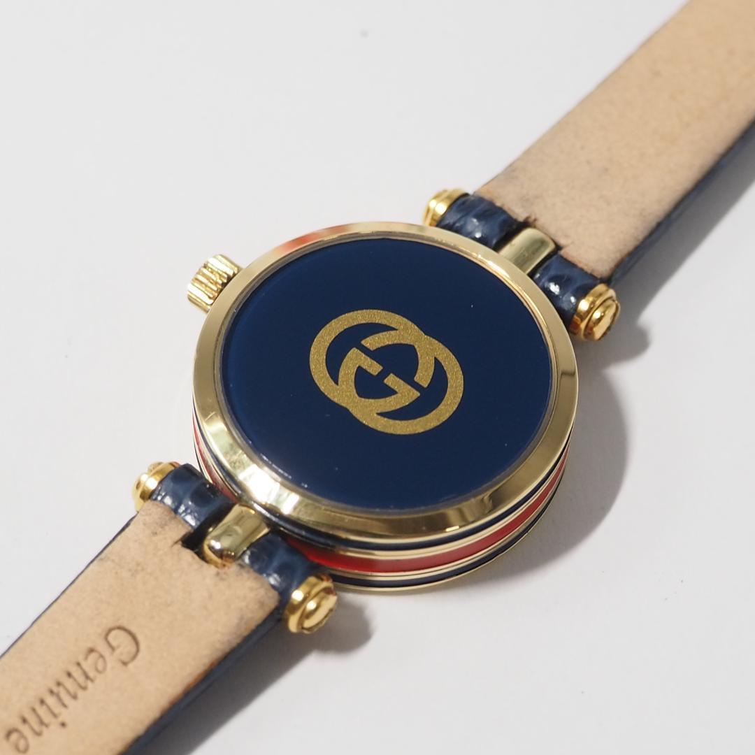 グッチ GUCCI シェリーライン 革ベルト ゴールド レディース腕時計 920