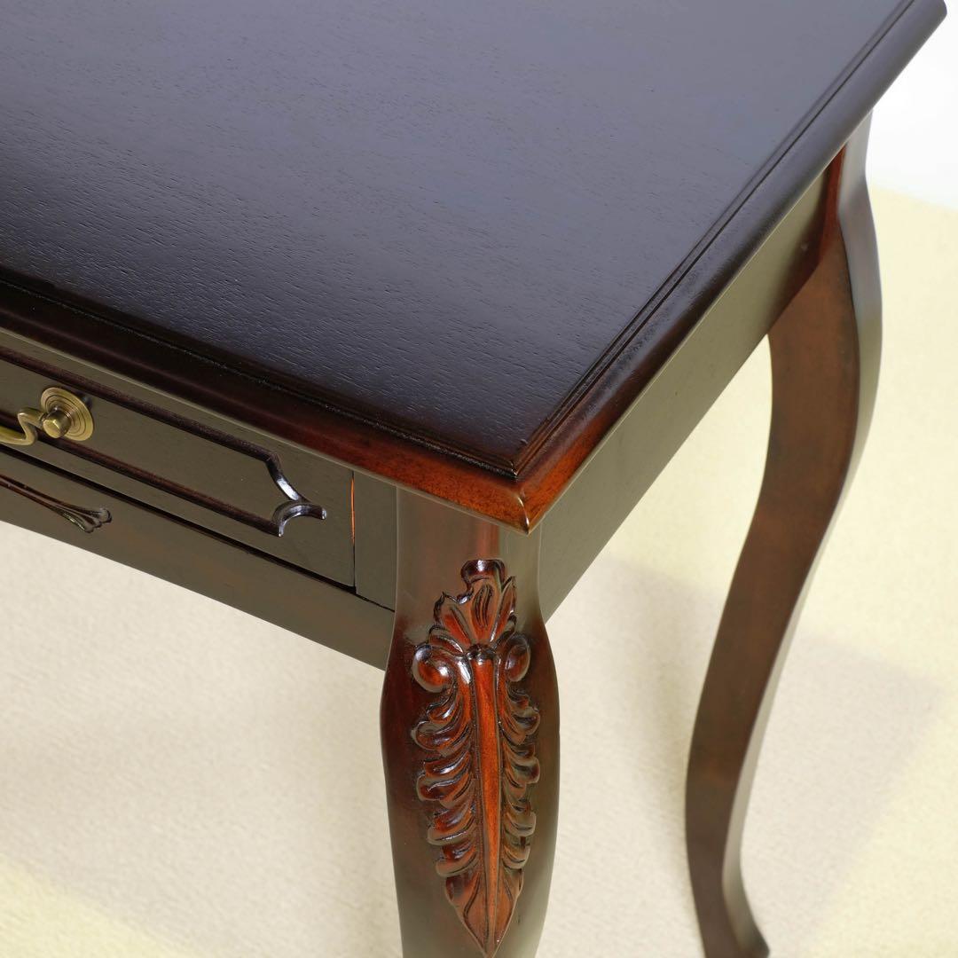 F 新品 コンソールテーブル アジアン 机 デスク サイドテーブル アンティーク