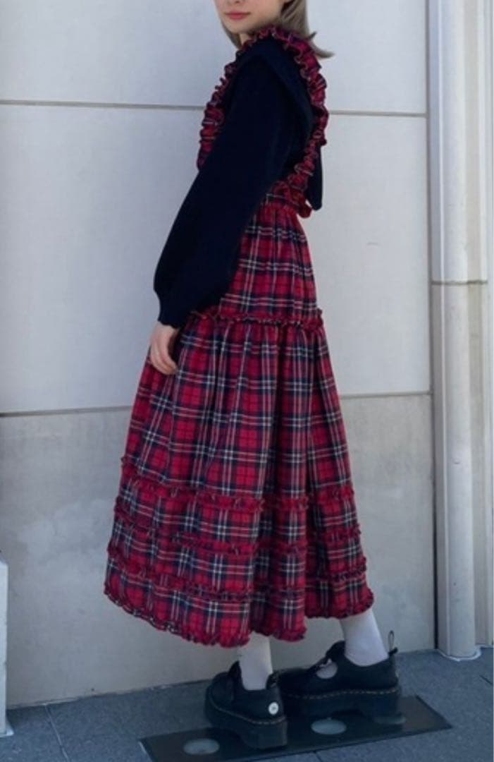 Candy Stripper ホーリーナイトフリルジャンパースカート 赤