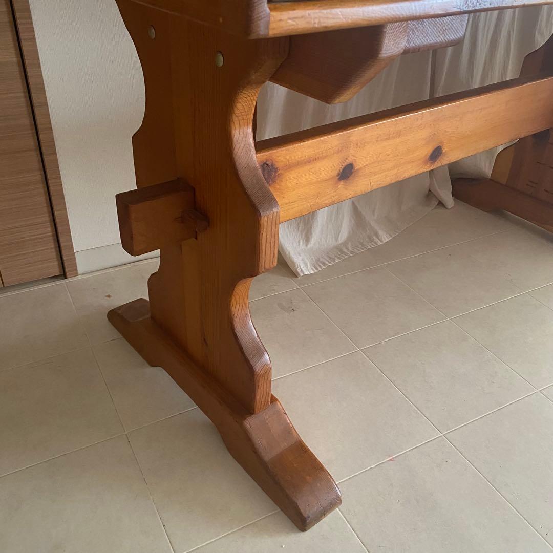 北欧　カントリー　アンティーク　デスク　机　作業台　フレンチカントリー　パイン材