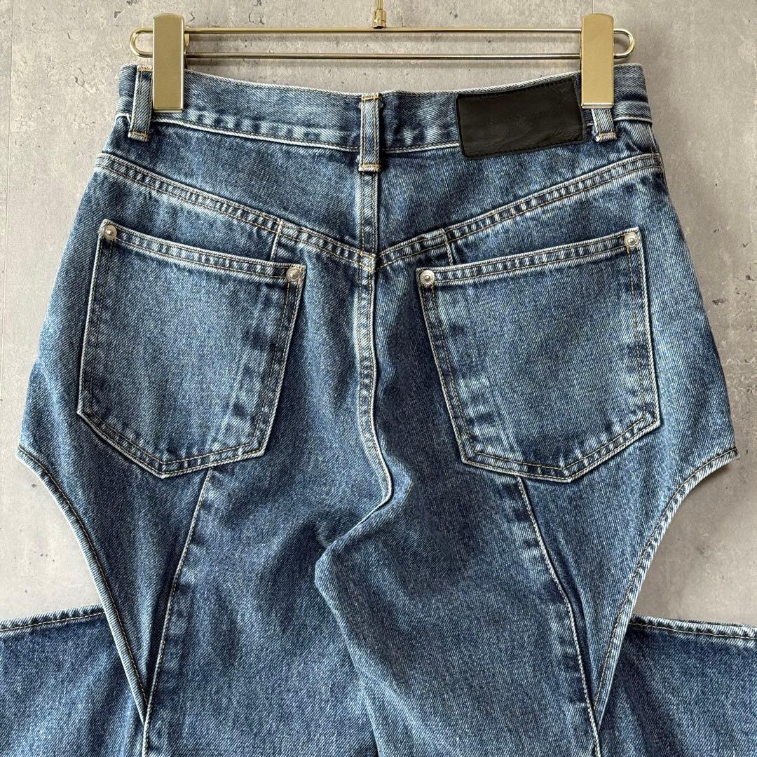 美品✨ジョンローレンスサリバン カットアウト デニムパンツ　ジーンズ　S