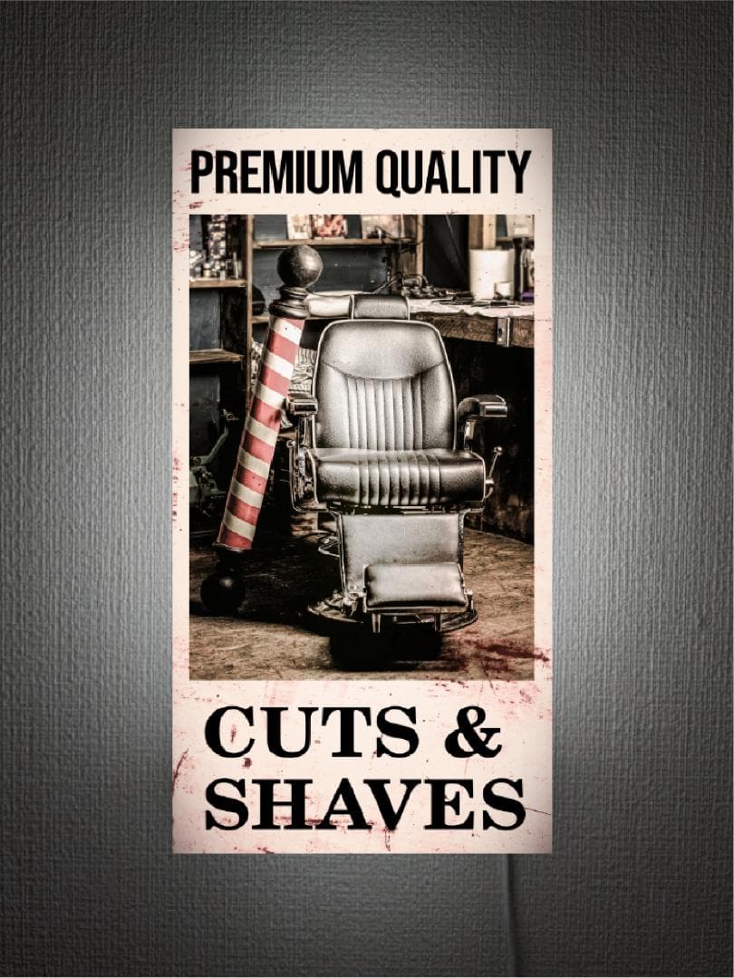 【オーダー無料】バーバー ヘアーサロン 理容 看板 置物 雑貨 ライトBOX