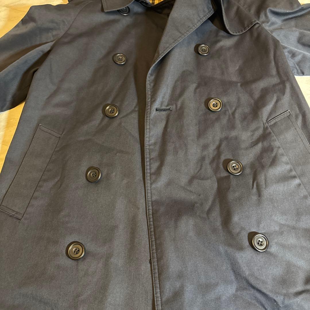 【美品】80s アクアスキュータム トレンチコート vintage 古着　紺