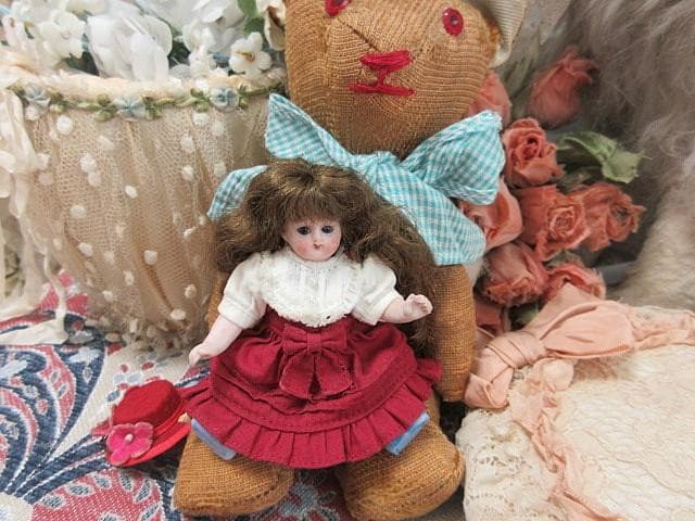 みにみに可愛い　ケストナー　アンティーク　ミニョネット　☆8.5㎝