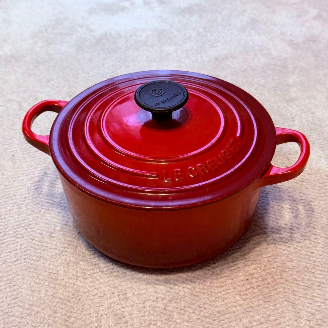 Le Creuset ルクルーゼ 赤 両手鍋 蓋付き