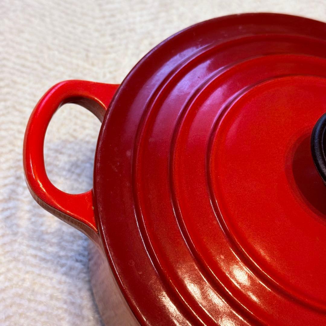 Le Creuset ルクルーゼ 赤 両手鍋 蓋付き