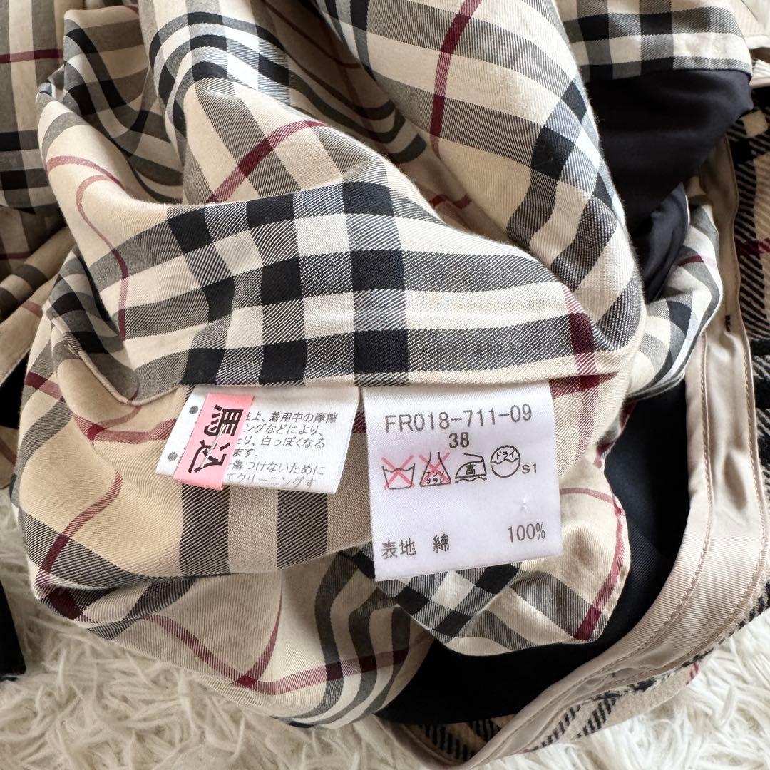 美品　バーバリーロンドン　トレンチコート　ライナー　ノバチェック　ブラック　M