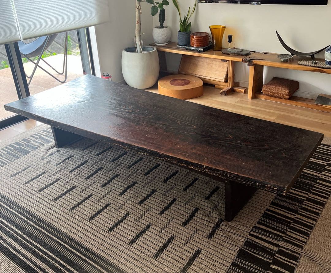 【8/27までの出品】一枚板　天然木　無垢材　座卓　客間　モダン