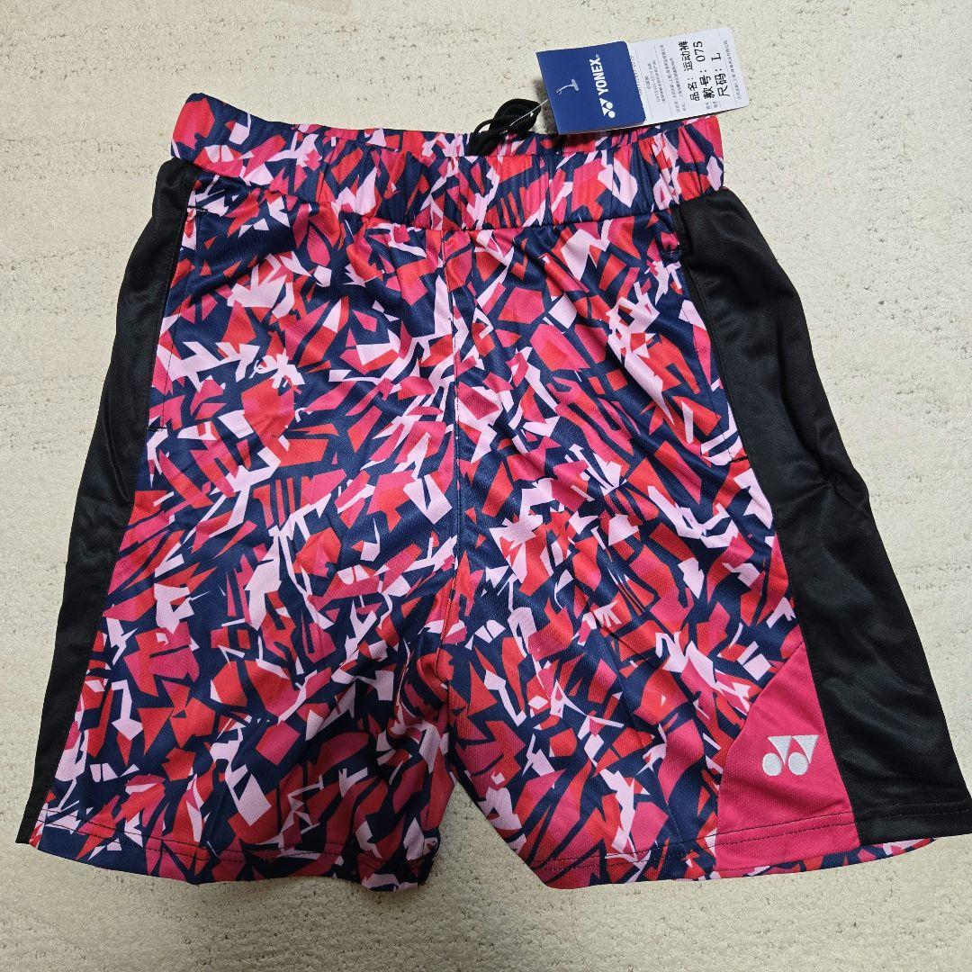 【L】バドミントン ハーフパンツ 日本代表 2023 ピンク YONEX 柄パン