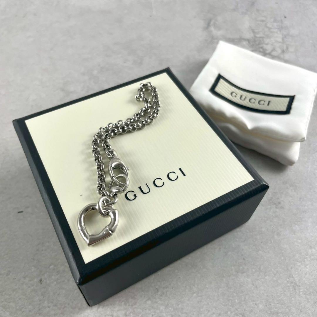 GUCCI グッチ ブレスレット ハート バンブー 925 箱 保存袋付