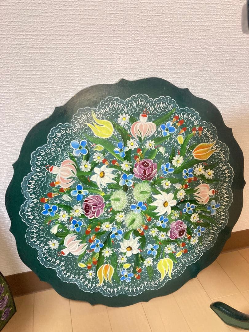 【気まぐれ価格‼️】トールペイント 飾り台 サイドテーブル 壁掛け