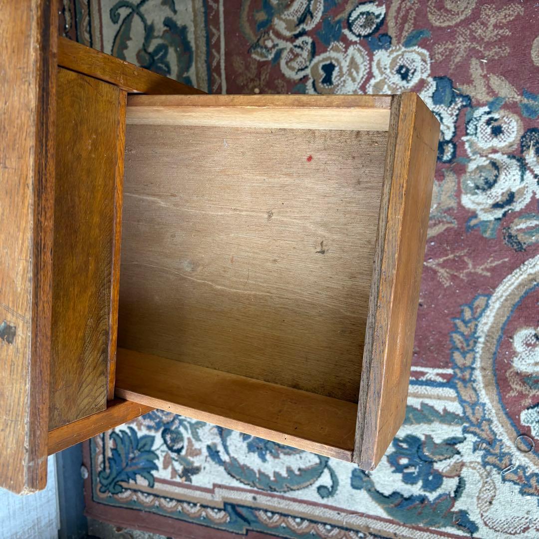 昭和レトロ アンティーク 古家具 無垢材 木製チェスト 4段 タンス 脚付き