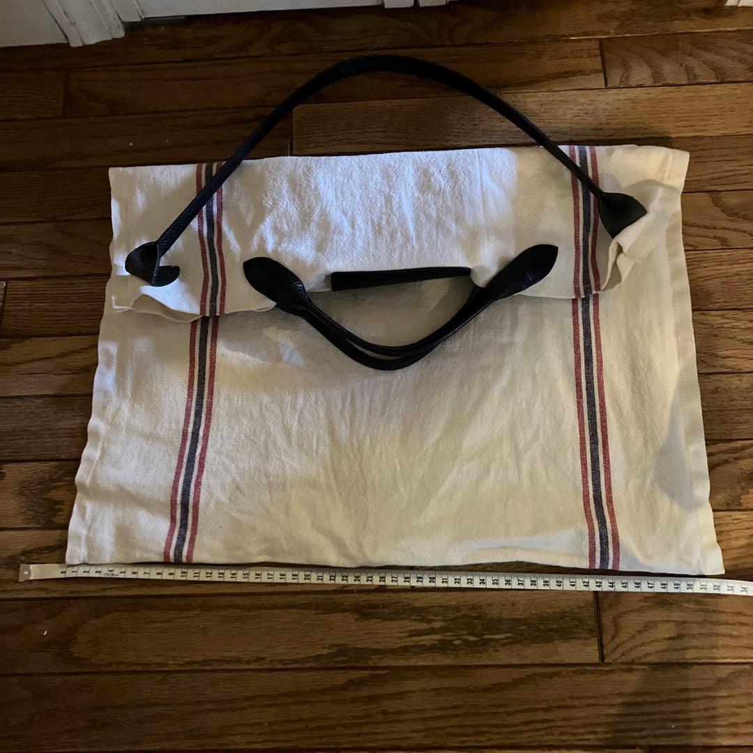ストライプトートバッグ ホワイト