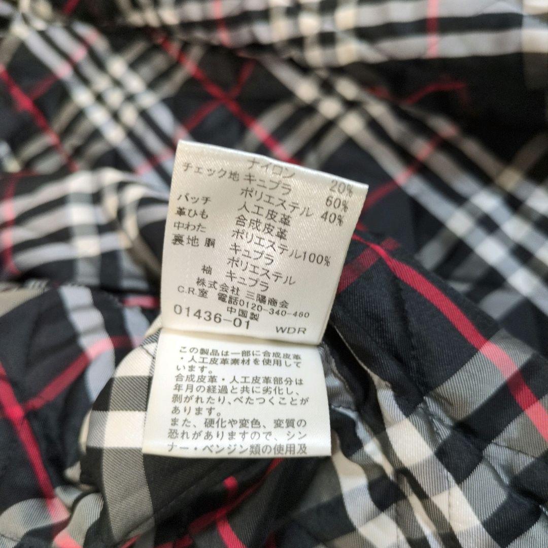 バーバリー　ブラックレーベル　ノバチェック　ダッフルコート　羊毛　ラムウール　黒