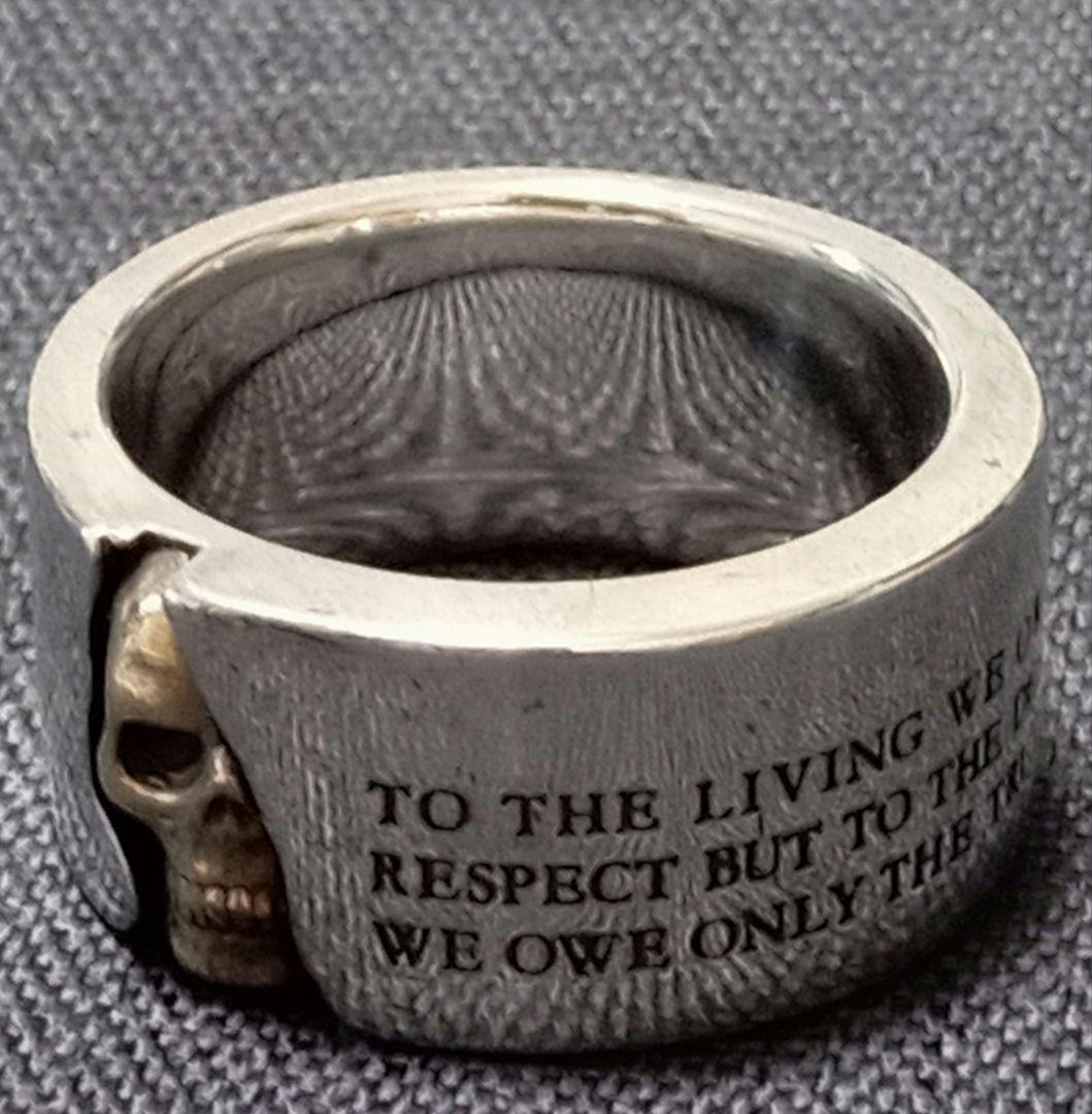 Dr MONROE ドクターモンロー K18 メッセージスカルリング 21号