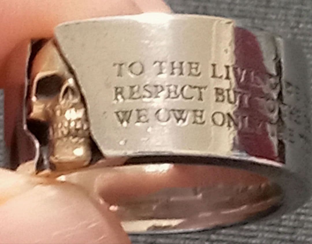 Dr MONROE ドクターモンロー K18 メッセージスカルリング 21号