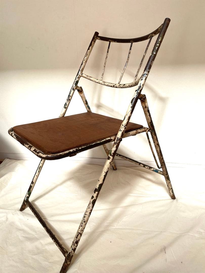 フランスアンティーク　椅子　折りたたみ　イギリスアンティーク