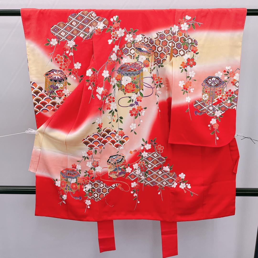 Y★3976★ 子供着物 襦袢付き 一つ身 女の子 七五三 3才