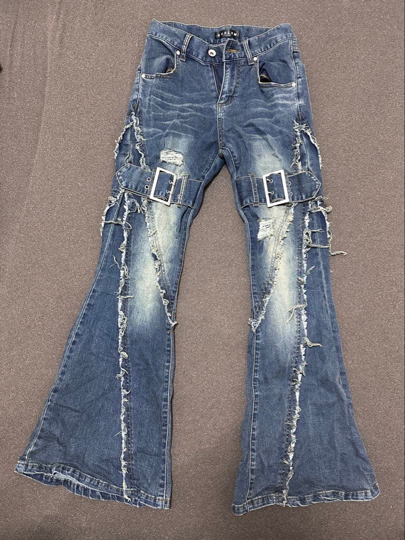 【美品】REFLEM 切替フレアデニムパンツ y2k レフレム