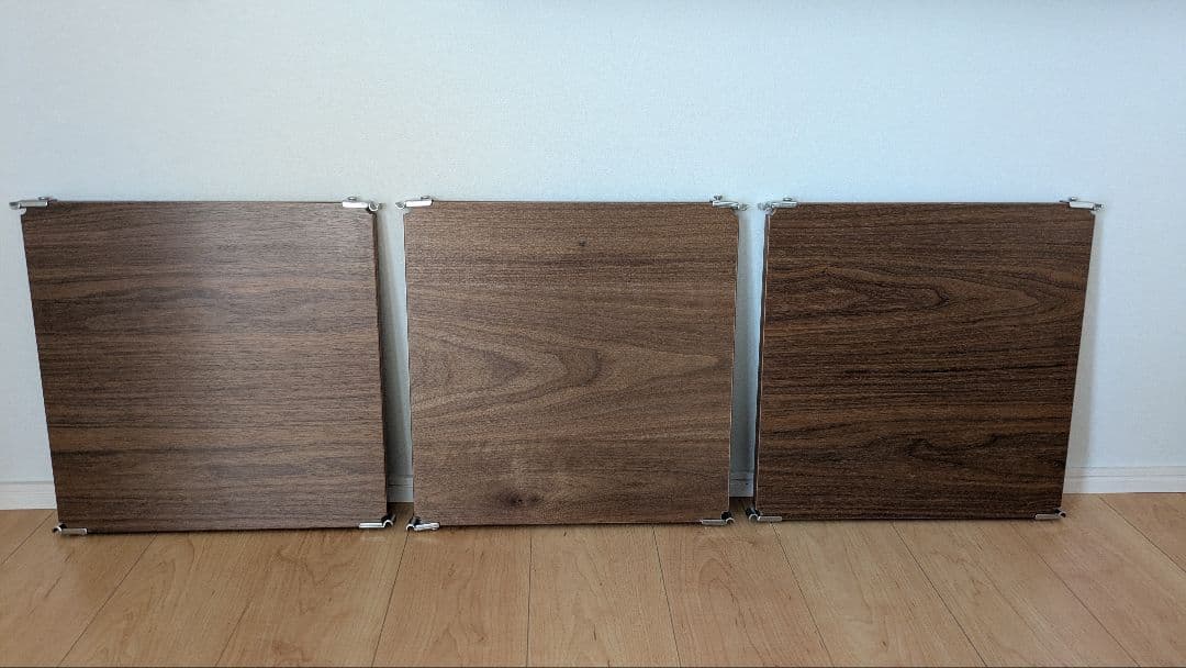 無印良品　ステンレスユニットシェルフ　追加棚　ウォールナット