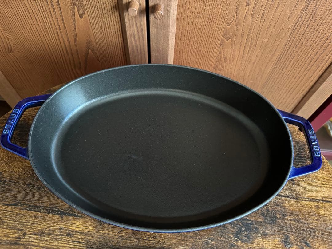 Staubストウブ　フィッシュシグネチャーオーバルホットプレート　グランブルー