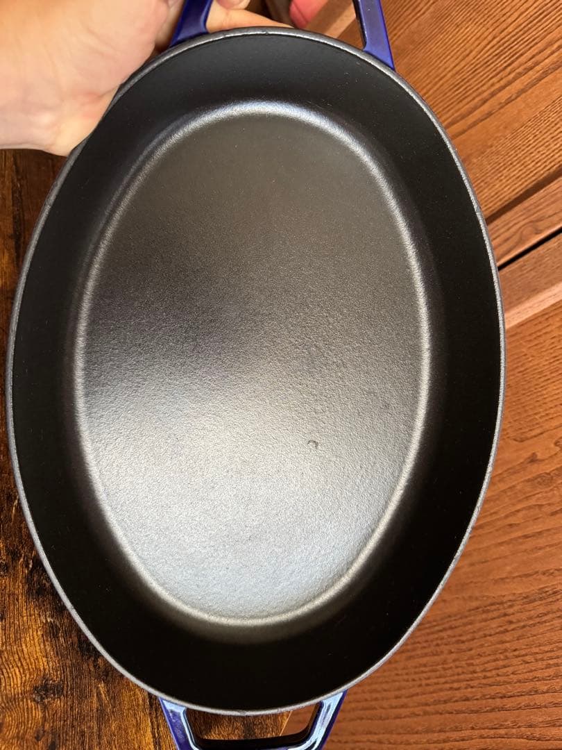 Staubストウブ　フィッシュシグネチャーオーバルホットプレート　グランブルー