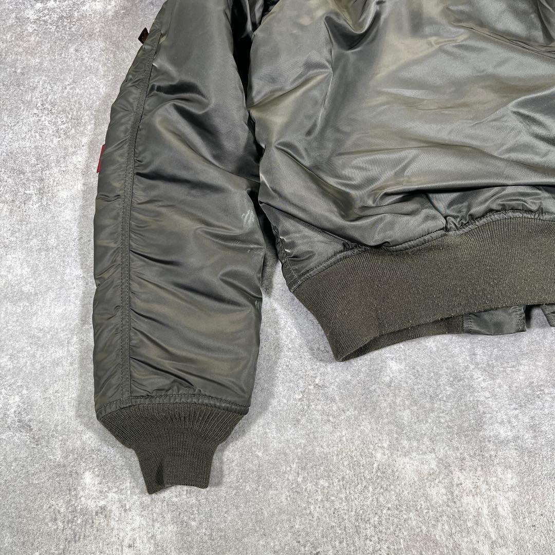 ▼N-2B アルファ　フライトジャケット　M 短丈　オリーブ　ミリタリー　モード