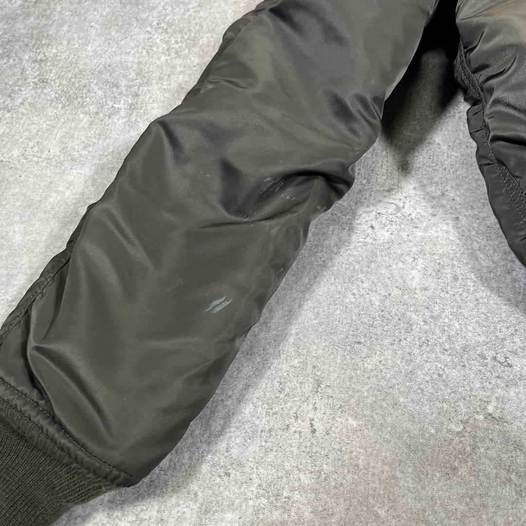 ▼N-2B アルファ　フライトジャケット　M 短丈　オリーブ　ミリタリー　モード