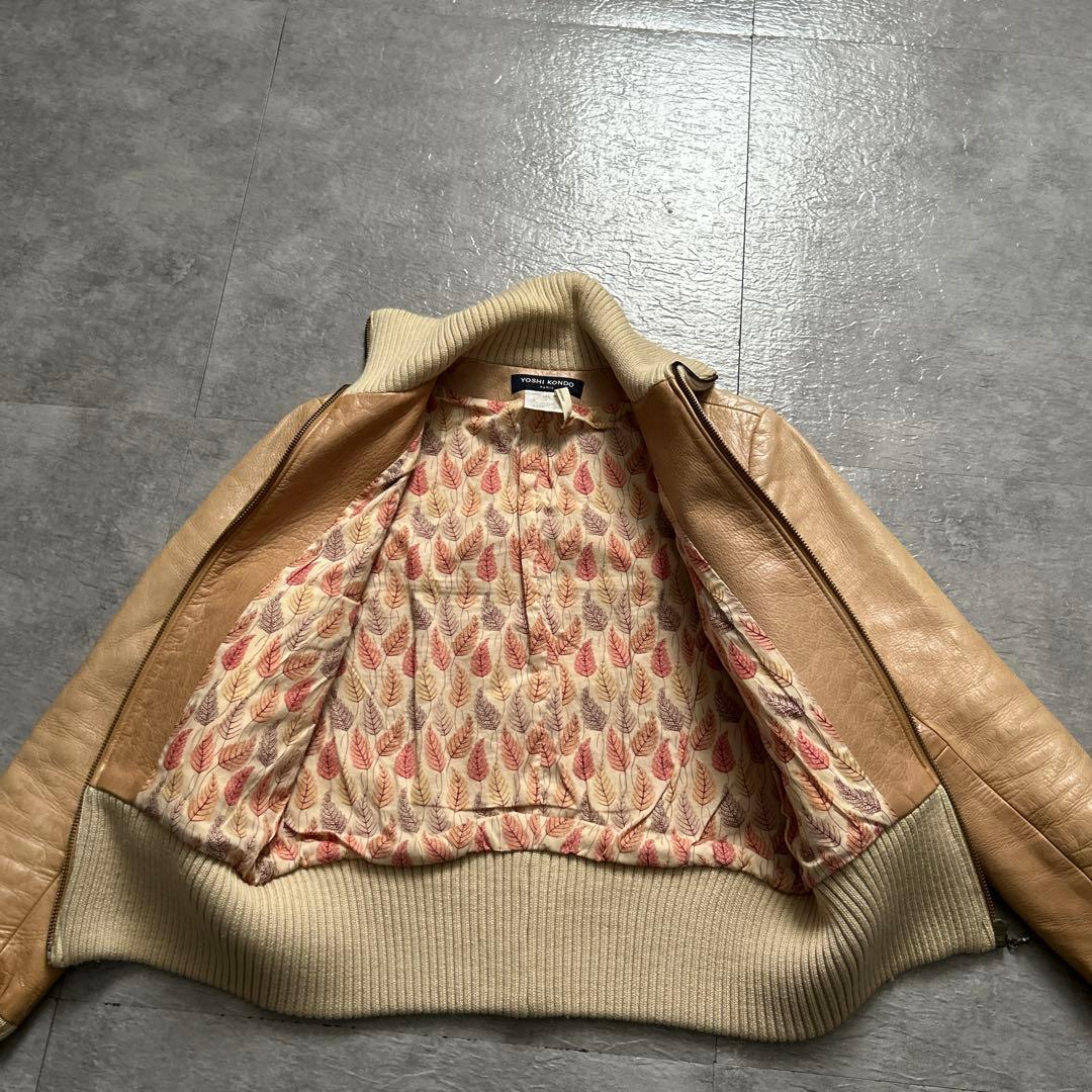 YOSHI KONDO 山羊皮ゴートレザージャケット ブルゾンSサイズ