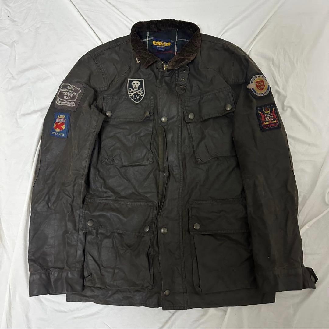 Ralph Lauren 廃盤RUGBY ワックスドジャケット ワッペン　S