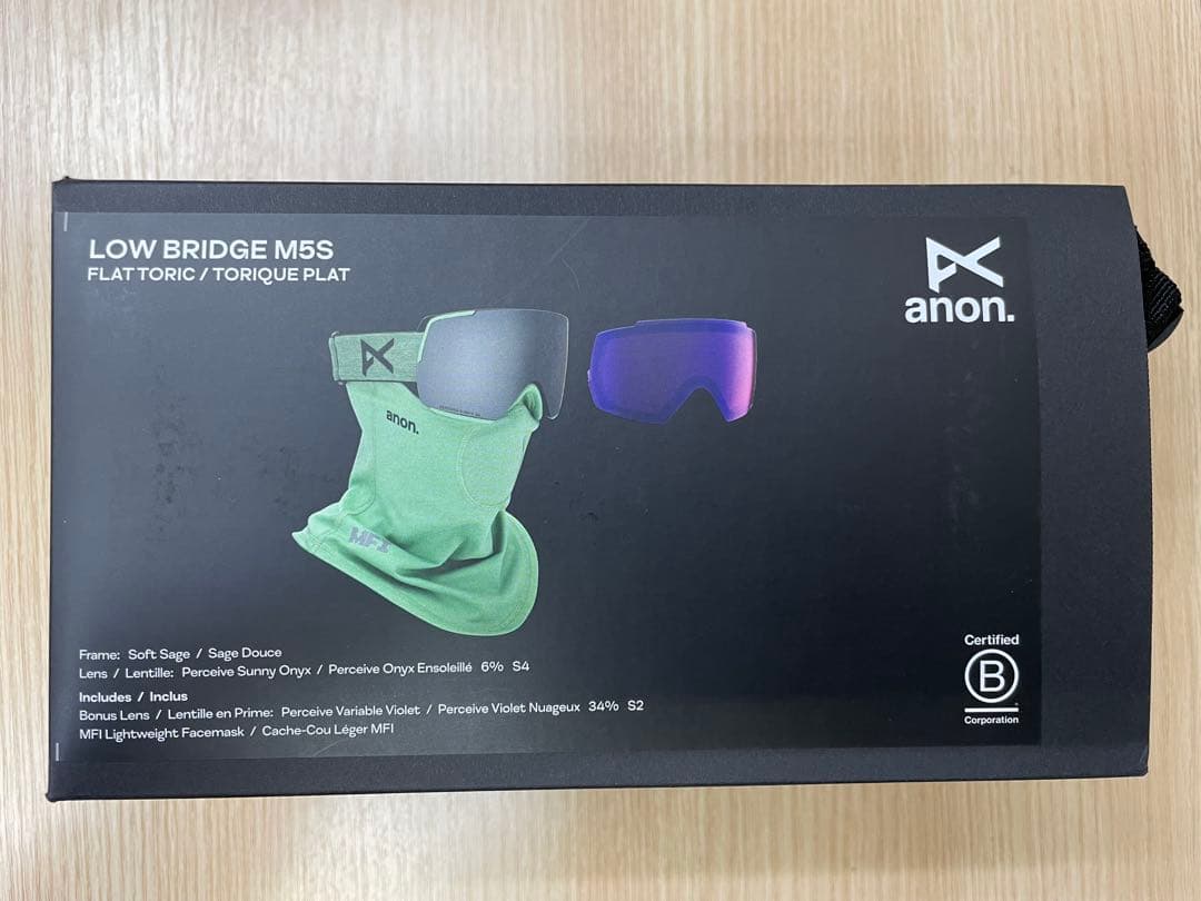 anon. 25-26 M5S SOFT SAGE ゴーグル ローブリッジ