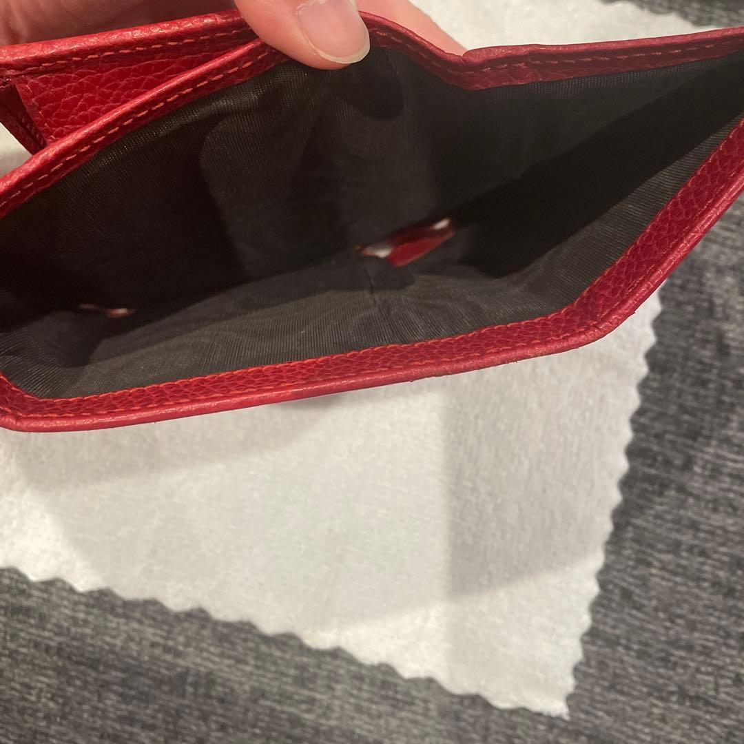GUCCI グッチ 三つ折り コンパクトウォレット マーモント GGロゴ レッド