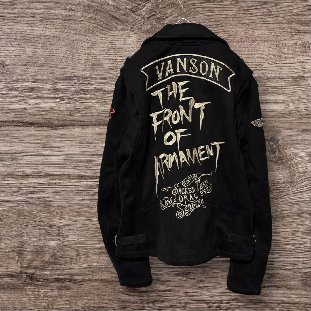 VANSON バンソン ライダースジャケット ブラック