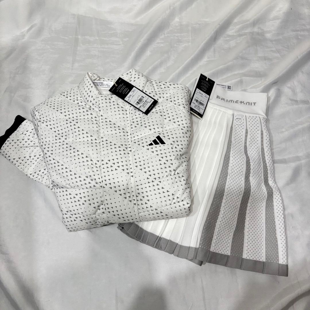 未使用　adidas ゴルフ　中綿ジャケット　プリーツスカート　セット