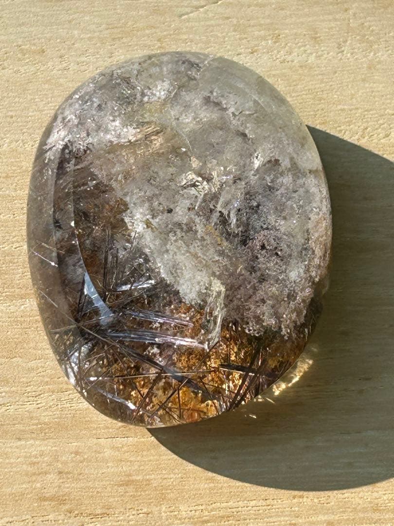 最高品質　ガーデンブラウンルチルクォーツ　レインボー入磨‼️大特価SALE